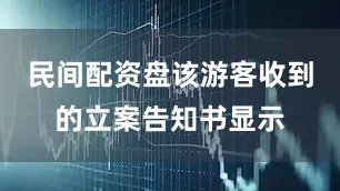 民间配资盘该游客收到的立案告知书显示