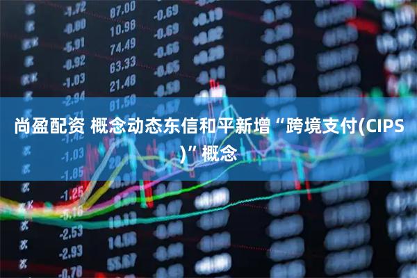 尚盈配资 概念动态东信和平新增“跨境支付(CIPS)”概念